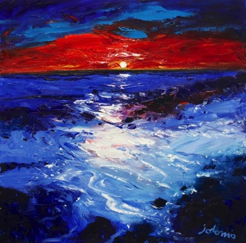 Stormy Sunset Isle of Coll 20x20